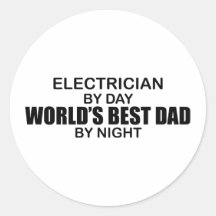 World's Best Dad - Electrician Stickers