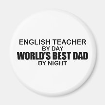 World's Best Dad - English Teacher Fridge Magnets