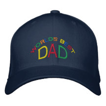 World's Best Dad Hat Embroidered Hats