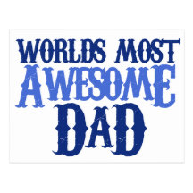 Worlds Best Dad Postcard
