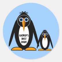 world's best dad round stickers