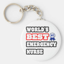 World's Best Emergency Nurse Key Chain