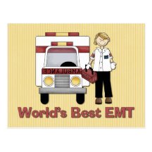 World's Best EMT Female Post Cards