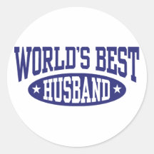 World's Best Husband Round Stickers