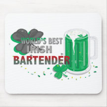 World's best Irish Bartender Gifts Mouse Pads