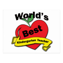 World's Best Kindergarten Teacher Post Cards