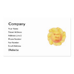World's Best Man (yellow flower) Business Card Templates