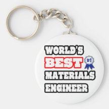 World's Best Materials Engineer Keychain