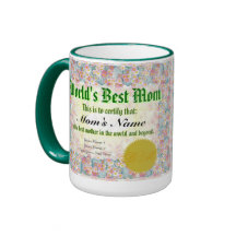 World's Best Mom Certificate Coffee Mug