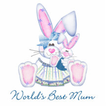World's Best Mum (bunnies) Acrylic Cut Outs