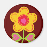 World's Best Mum Flower Fridge Magnet
