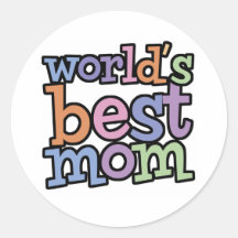 Worlds Best Mum T-Shirts & Gifts Round Sticker