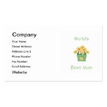 World's Best Mum (yellow flowers) Business Card Templates
