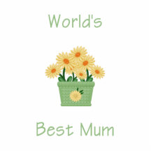 World's Best Mum (yellow flowers) Photo Sculptures