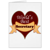 World's Best Secretary Greeting Cards