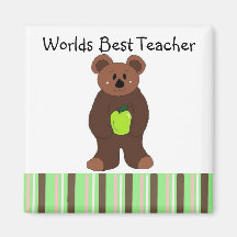 Worlds Best Teacher Fridge Magnet