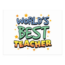 World's Best Teacher Postcard postcards