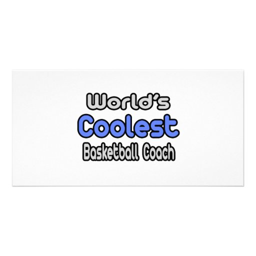 World's Coolest Basketball Coach Customised Photo Card