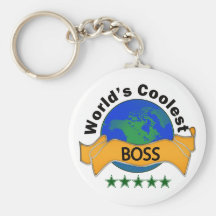 World's Coolest Boss Keychain