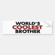 Worlds Coolest Brother Bumper Sticker