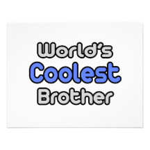 World's Coolest Brother Personalised Invite