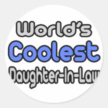 World's Coolest Daughter-In-Law Stickers