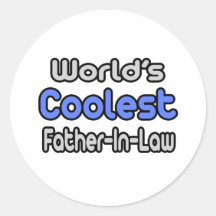 World's Coolest Father-In-Law Round Stickers