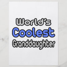 World's Coolest Granddaughter Flyer Design