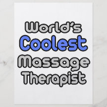 World's Coolest Massage Therapist Flyer Design