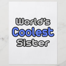 World's Coolest Sister Full Colour Flyer