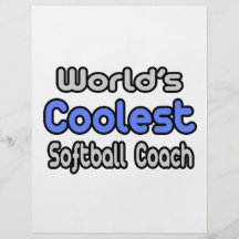 World's Coolest Softball Coach Custom Flyer