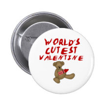 World's Cutest Valentine Pinback Button