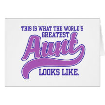 World's Greatest Aunt Greeting Card