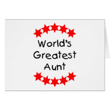 World's Greatest Aunt (red) Greeting Cards