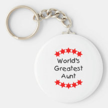 World's Greatest Aunt (red) Key Chains