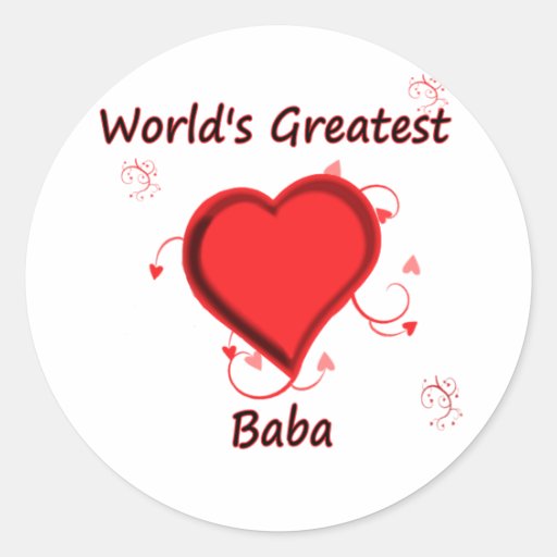 World's Greatest baba Round Stickers