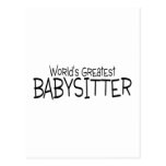 Worlds Greatest Babysitter Postcard