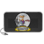 WORLDS GREATEST BARBECUER MEN CARTOON LAPTOP SPEAKER