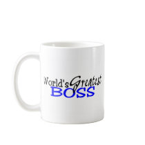 Worlds Greatest Boss Black Blue Mug