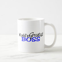 Worlds Greatest Boss Black Blue Mug