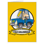 WORLDS GREATEST CAR SALESMAN MEN CARTOON GREETING CARDS
