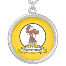 WORLDS GREATEST CHOCOLATE ADDICT CARTOON PENDANTS