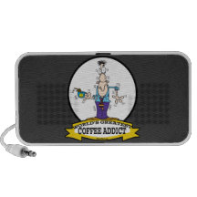 WORLDS GREATEST COFFEE ADDICT CARTOON MP3 SPEAKER