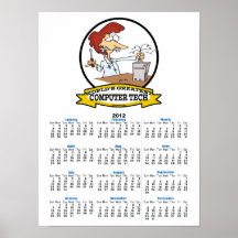 WORLDS GREATEST COMPUTER TECH WOMEN CARTOON POSTER