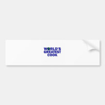 World's Greatest Cook Bumper Stickers