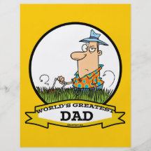 WORLDS GREATEST DAD MEN CARTOON PERSONALIZED FLYER