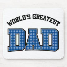 Worlds Greatest Dad Mousepad Plaid