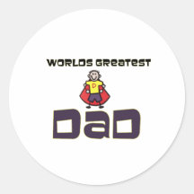 Worlds Greatest Dad Round Sticker