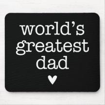World's Greatest Dad with Heart Father's Day Mousepads