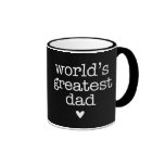 World's Greatest Dad with Heart Father's Day mugs